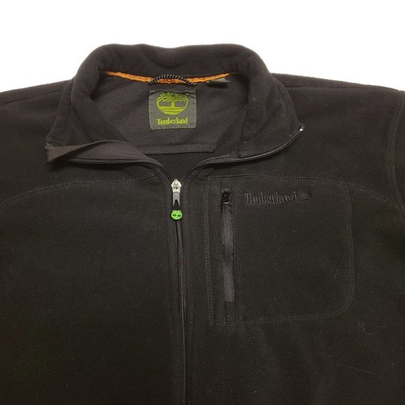 Timberland Fleece Jacket Full Zip Black Men's XXL - Picture 7 of 14